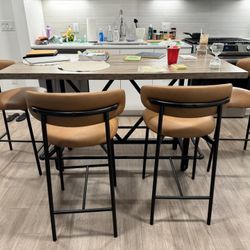 Counter height table set of 4 chairs