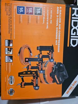 RIDGID 6-Gallon Air Compressor & 3-Tool Combo Kit – Brand New in Box