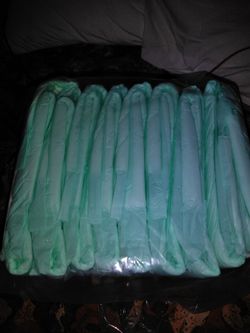 Doggie training pads 2-foot by 2-foot something like that they're pretty big got about eight packs