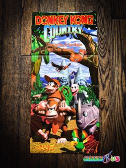 Donkey Kong Country Super Nintendo Power Poster Art 10.5” x 22”