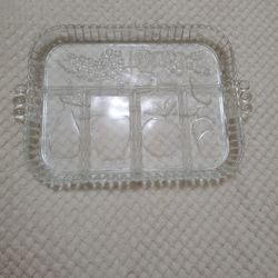 Vintage Indiana Glass Fruit Tray