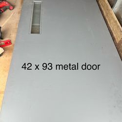 Metal commercial door 42x93 for 96in rough opening