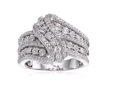 White Sapphire & Sterling Silver Size 8 Or Size 10 (ONLY One Of Each Left)