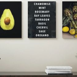 PJÄTTERYD Canvas Artwork - IKEA Kitchen Pictures 3-piece set