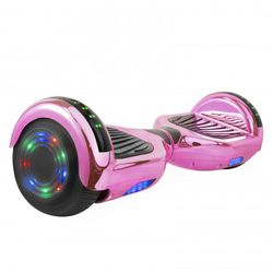 Hoverboard in Pink Chrome with Bluetooth Speakers Model