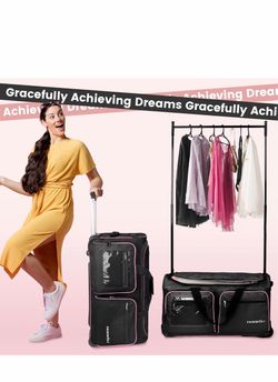 Rolling Dance Bag with Garment Rack