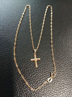 Cadena Guccy 14k Y Cruz