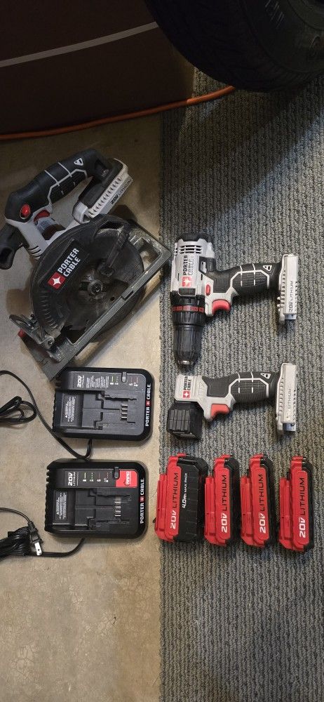 Porter Cable Tools And 20v Batteries