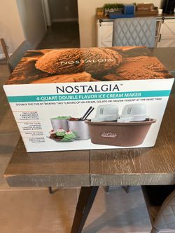 Nostalgia 4-Quart Double Flavor Ice Cream Maker