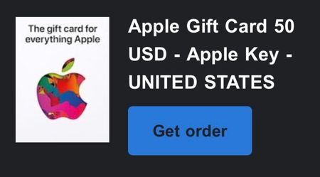 Apple gift with 50 dollars (Apple Cash only)