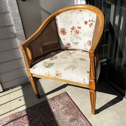MCM CANE WOODEN CHAIR