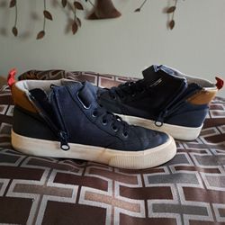 Boys zipper sneakers Cat & Jack navy blue size 1 