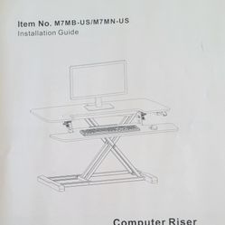 New 35" Mahoney FLEXISPOT COMPUTER RISER 