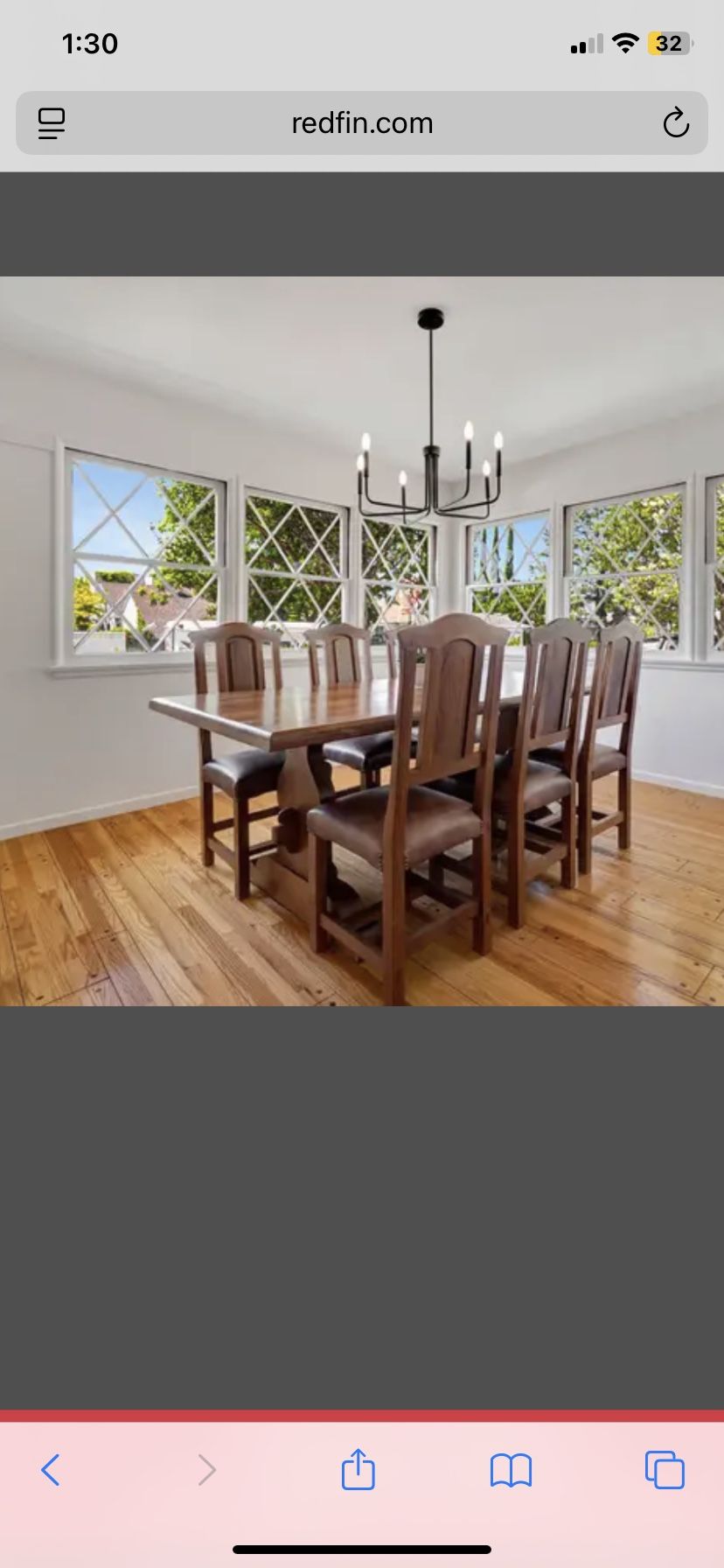 Ironwood Mission style Trestle Table With Chairs