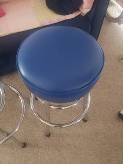 Blue Bar Stools ( 2 )