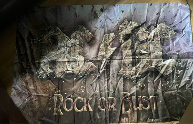 AC/DC Rock or Bust Fabric Poster Tapestry