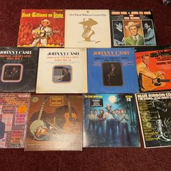 11 Vintage COUNTRY AND WESTERN Vinyl Records 