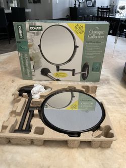 CONAIR WALL MOUNT TWO SIDED MAGNIFYING MIRROR