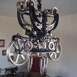Antique hay loft trolley