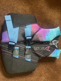 HL Sports Life Jacket HO SPORTS Ladies Life Jacket Large USCG Approved 40-44" Chest Purple Blue