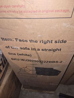 Brand New Modular Memory Foam Sectional Replacement / Expansion Box - White (Box 2)