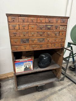Vintage Library Card Cabinet