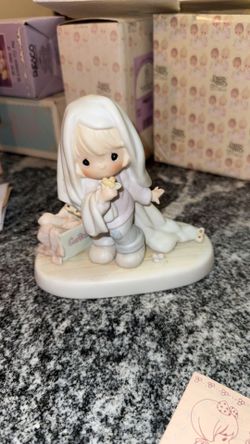 1987 Enesco Precious Moments "June" Calendar Girl Figurine