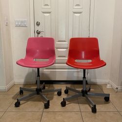 IKEA Kids Study Chair, Red And Pink