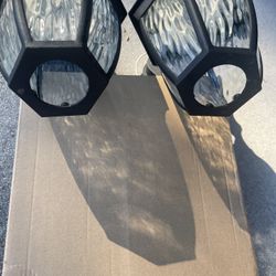 Black LED Outdoor Wall/Porch Lantern