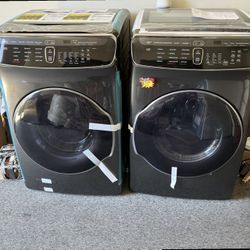samsung flex front load washer dryer set