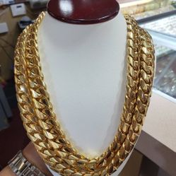 Chains 20MM 14K Gold Plated Doesn't Loses Color