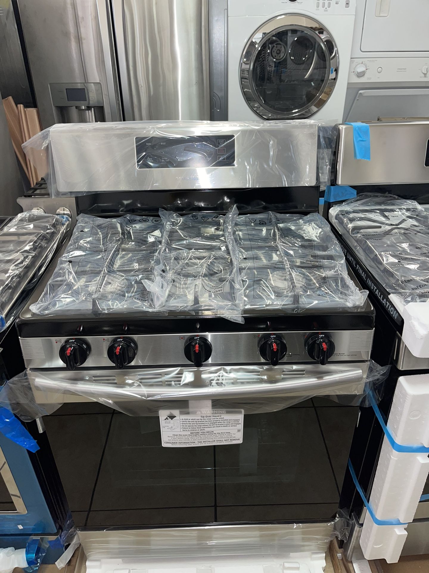 Samsung Frees Standing 5 Burner Gas Range