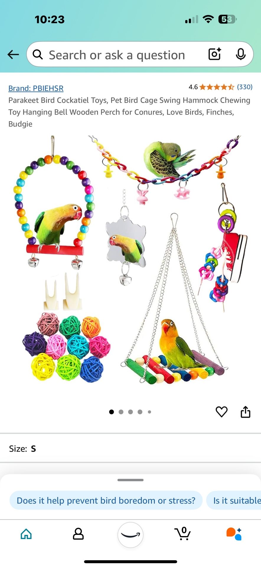 Parakeet Toys