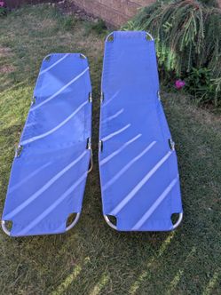 Portable folding (chaise) lounge beach chair set