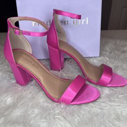 Madden Girl pink satin holidays party shoes 10
