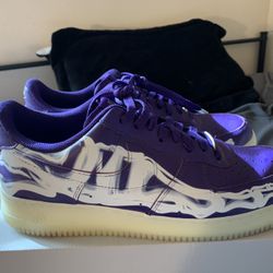 Nike Air Force 1 Low Purple Skeleton Halloween