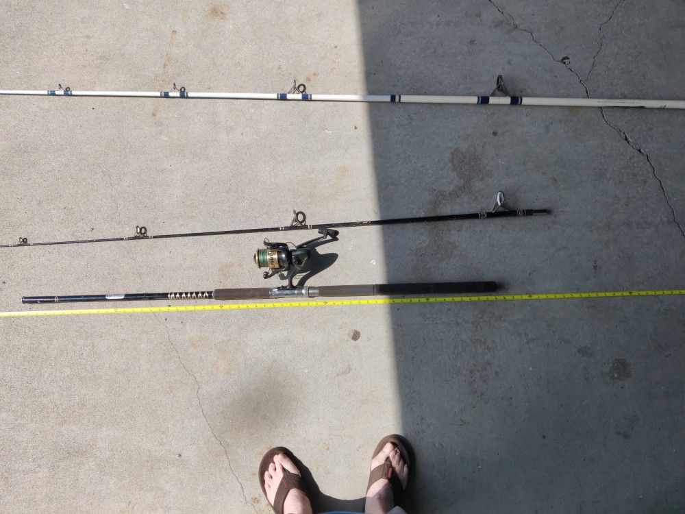 Master 6602 Fishing Rod With Reel  10 And 1/2 Ft Long