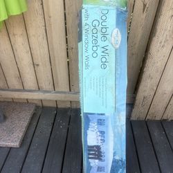 Double Wide Gazebo / Wedding Party Tent – Huge 10x20 Canopy with Window Walls – $85