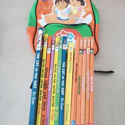 Toddler Back Pack With Childrens Books (Read Description)