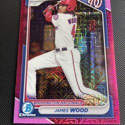 2024 Bowman Chrome Mojo Refractor  James Wood Washington Nationals (# /299)