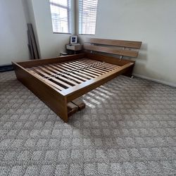 Queen size IKEA wooden bed frame