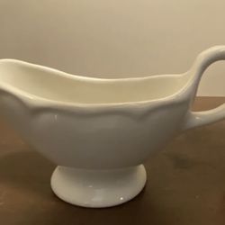 Vintage White Homer Laughlin Individual Sauce Server