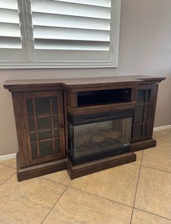 Electric fireplace tv stand / console