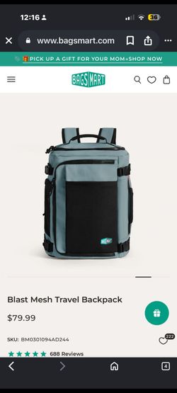 Blast Mesh Travel Backpack green/aqua