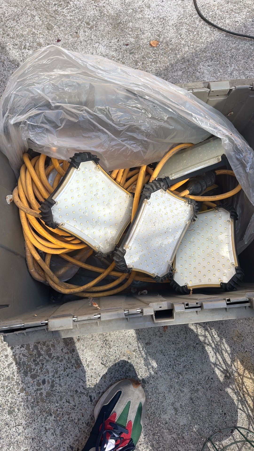 temporary LED string work lights