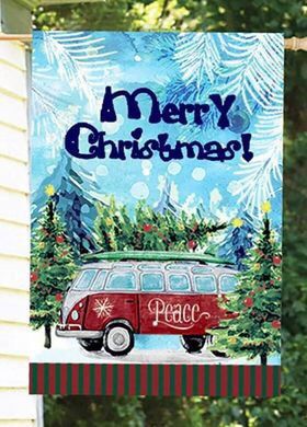 NEW Merry Christmas Winter Peace VW Bus Flag