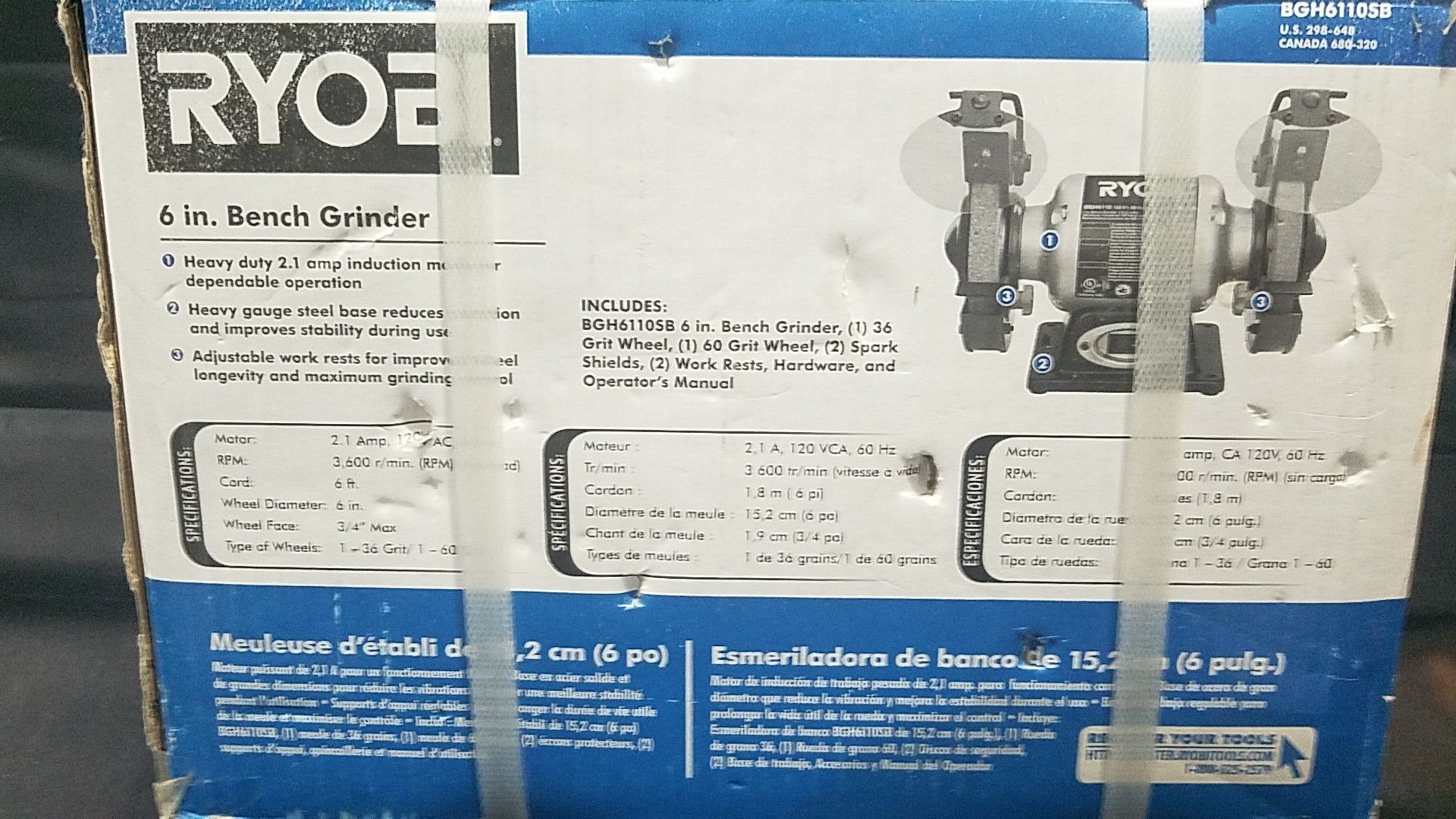 Ryobi bench grinder