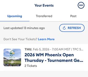 Waste Management Open Tickets Thursday
