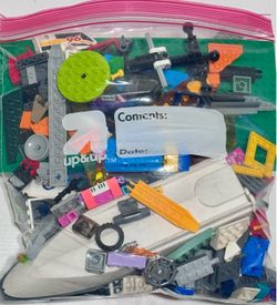 Loose random Lego pieces boat Miami dolphin Field Base plate