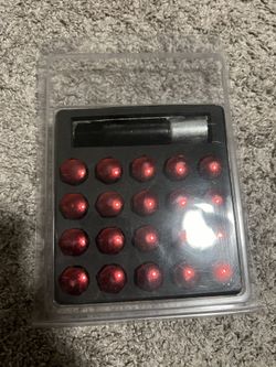 20 Red Acorn Lug Nuts Tuner